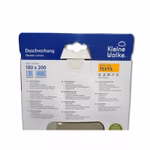 Bild der Verpackungsrückseite des Duschvorhangs Sanna