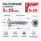 5x25mm-Halbrundkopf-verzinkt-Kreuzschlitz-Vollgewinde-5.jpg Bild der technischen Grafik der Schraube 5x25mm