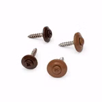 Bild der Schrauben der Sorte 4.5x25 RAL 8025 und der Sorte 4.5x25 RAL 8014