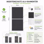Bild der technischen Grafik der Windhager Insektenschutztür