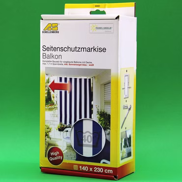 Bild der Verpackung der Seitenmarkise Balkon