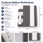 Bild der Coolaroo Zaunblende GrauWeiß Bild der Coolaroo Zaunblende GrauWeiß