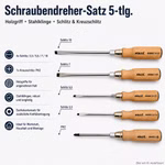 Bild des Holex 5-tlg Schraubenziehersets