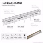 Bild des meister Alu Lineals 300mm Bild des meister Alu Lineals 300mm