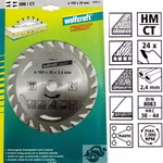 Bild eines Sägeblatts in Vertpackung mit Sägematerialzeichen Frontalaufnahme