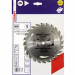 Bild eines Sägeblatts in Verpackung mit Sägematerialzeichen Frontalaufnahme