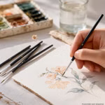 Bild der 12 Malerpinsel Aquarellpinsel Größe 4