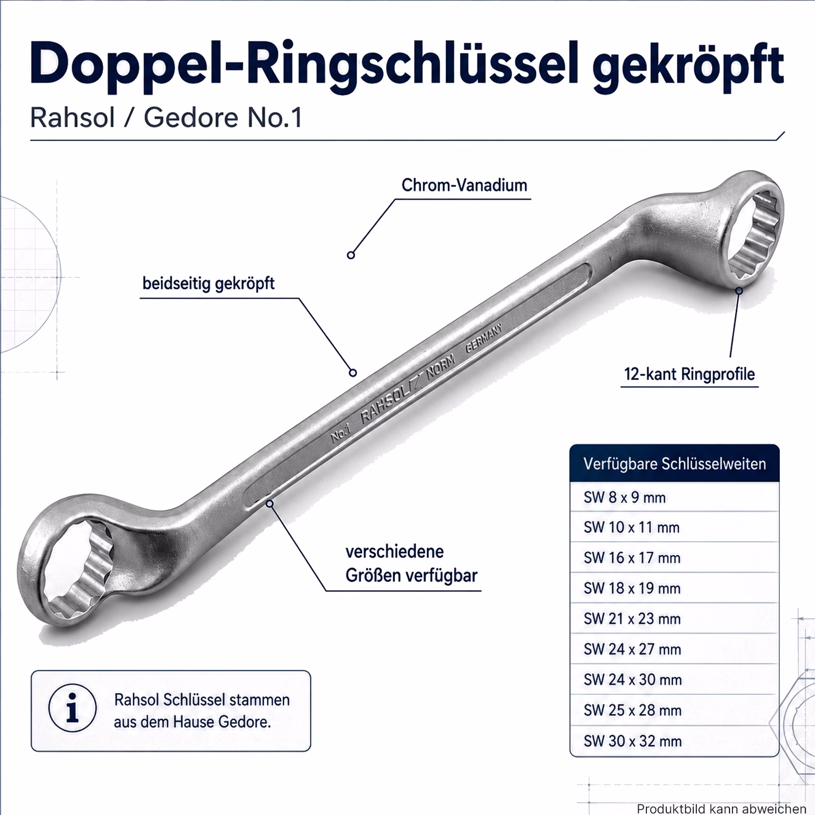 Bild der Rahsol Doppel-Ringschlüssel Bild der Rahsol Doppel-Ringschlüssel