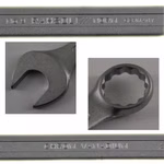 Nahaufnahme des Rings und des Mauls des Ring-Maulschlüssels