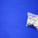 Bild des Sonnensegels mit Gleitern, Farbe Blau