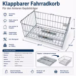Bild des Klappbaren Fahrradkorbs Bild des Klappbaren Fahrradkorbs