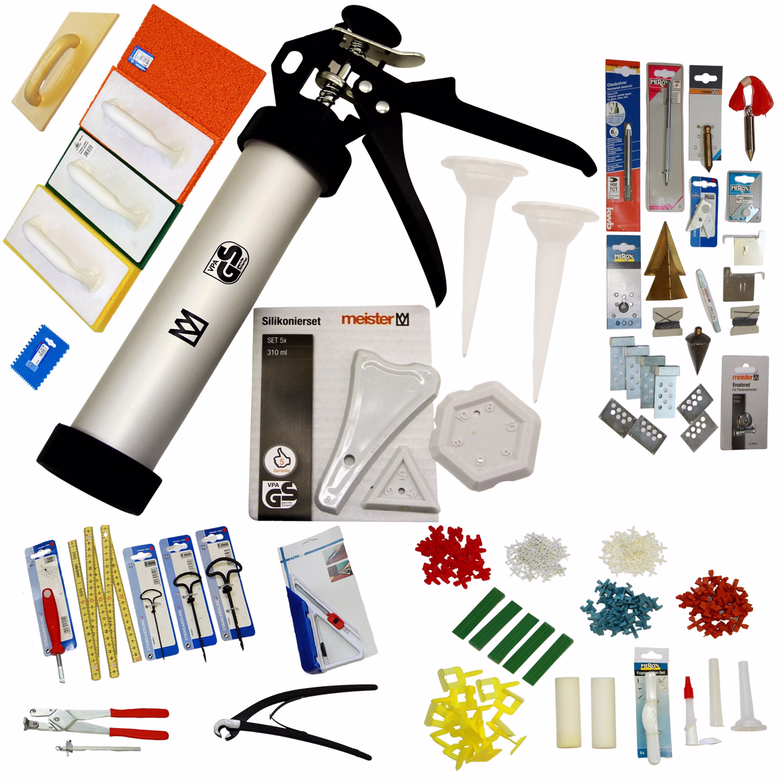 Bild aller Artikel des Fliesenschneider-Sets 2