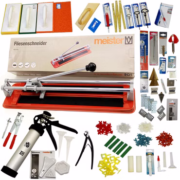 Bild aller Artikel des Fliesenschneider-Sets