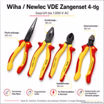 Bild des 4rer Sets Zangen von Wiha und Newlec