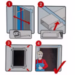 Bild einer montierten Alu-Star-Tür