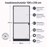Bild der technischen Grafik der Fliegengittertür