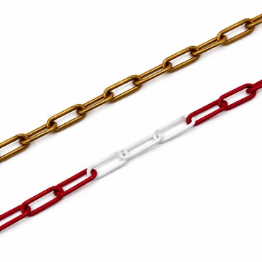 Dörner & Helmer Absperrkette 6m, 10mm Rot/weiß – PE-Kunststoff, überfahrbar, Für Parkplätze & Einfahrten