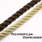 handlaufseil-stapelfaser_1.jpg Bild mit 2 Handlaufseilen in braun und naturfarben