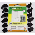 Bild der Verpackung und Einzelteile von Einhänge Clips Schwarz