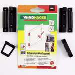M10 Scharnier-Montageset der Firma Windhager in Schwarz