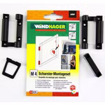 M4 Scharnier-Montageset der Firma Windhager in Schwarz