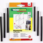Bild der Magnetprofile in weiß sowie Verpackung