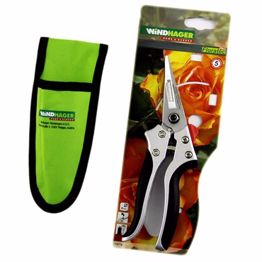 Bild der Scherentasche sowie der Blumenschere in Verpackung