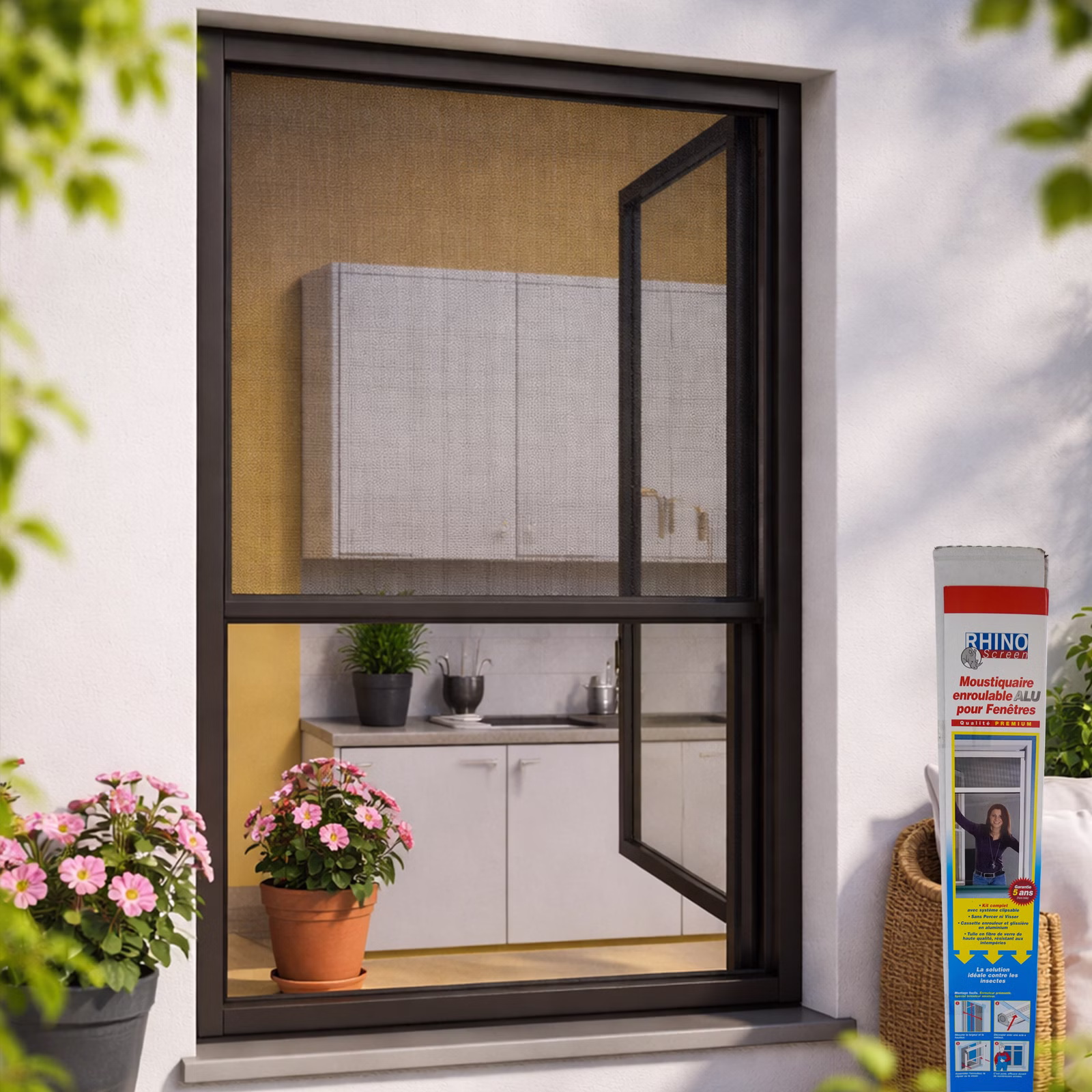 Windhager-InsektenschutzGitter-Tuer-130x160-braun-Frontbild-1.jpg Bild des Artikels RhinoScreen 130x160 braun