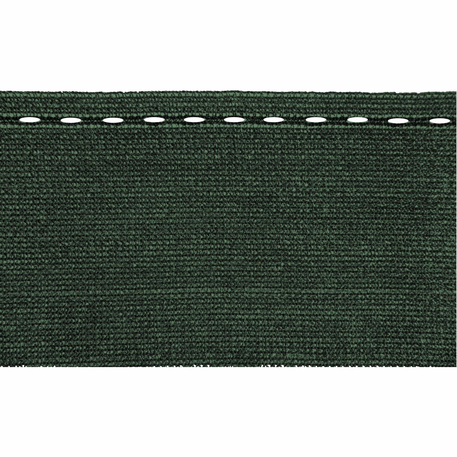 Bild der Windhager Zaunblende 1,5m x 5m in Dunkelgrün Bild der Zaunblende mit den Ösen im Detail