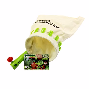 Bild des seitlich liegenden Obstpflückers