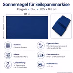 Bild des Windhager Sonnensegels in Blau