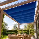Bild des Windhager Sonnensegels in Blau