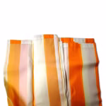 Sonnensegel in orange-weiss