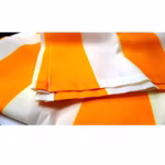 Sonnensegel in orange-weiss