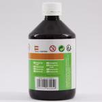 Rückseitenaufnahme einer Flasche Wespensirup