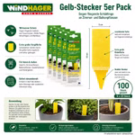 Bild des Windhager Gelbsteckers gegen Fliegen 5er Set