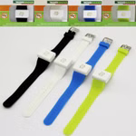 Bild der 4 Gelsenarmbänder in verschiedenen Farben