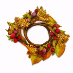 10x Geroma Kerzenring Herbst Deko Kranz Ø10 cm Teelicht Tischdeko Schmuck