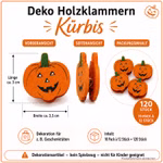 Bild des 120er Packs Deko-Kürbis-Klammern