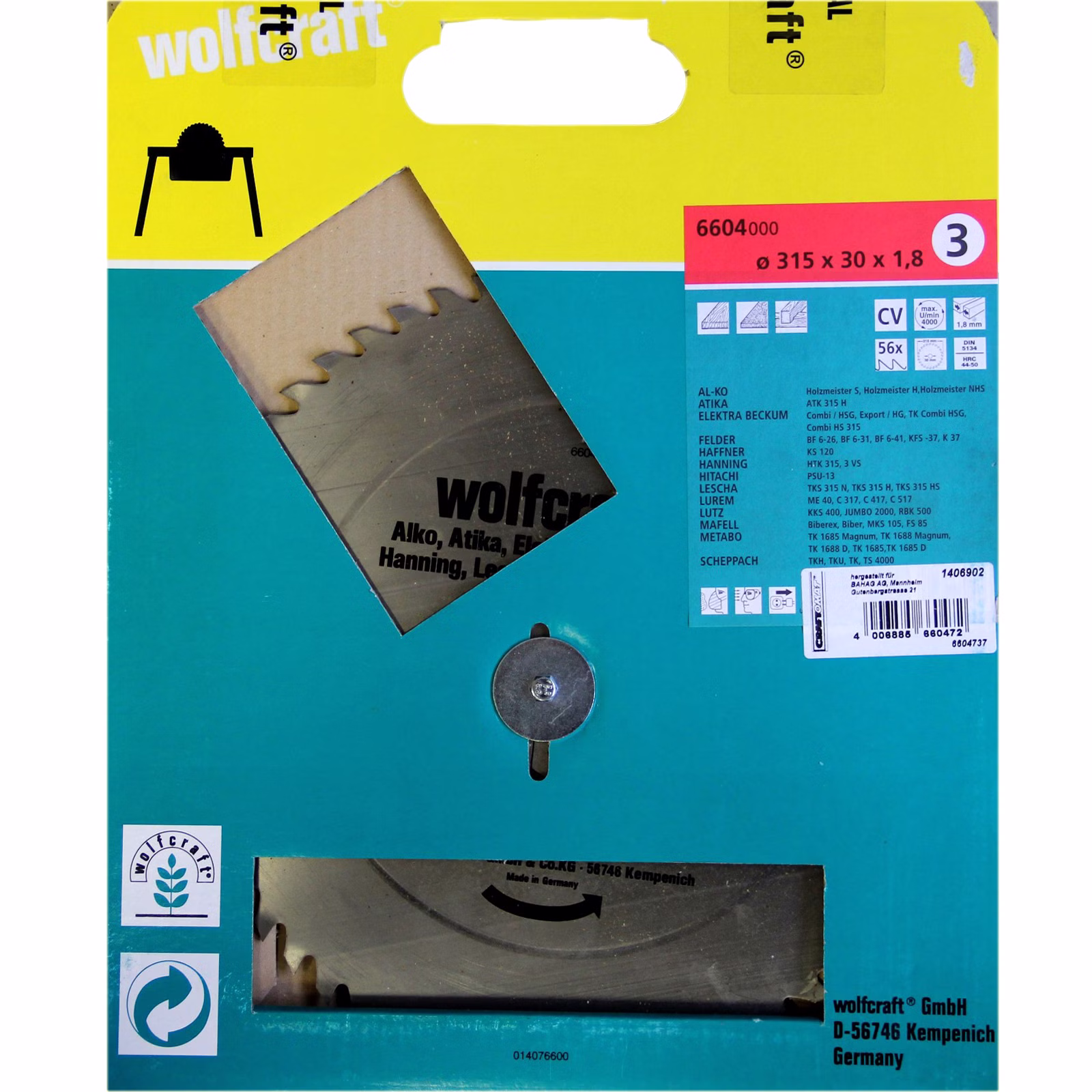 Bild von Kreissäge in Verpackung