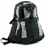 Bild der Vorderseite des Rucksacks, Schwarz-Grau