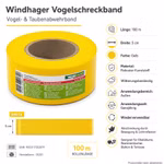 Bild des Windhager Vogelabwehrbands in gelb 100m