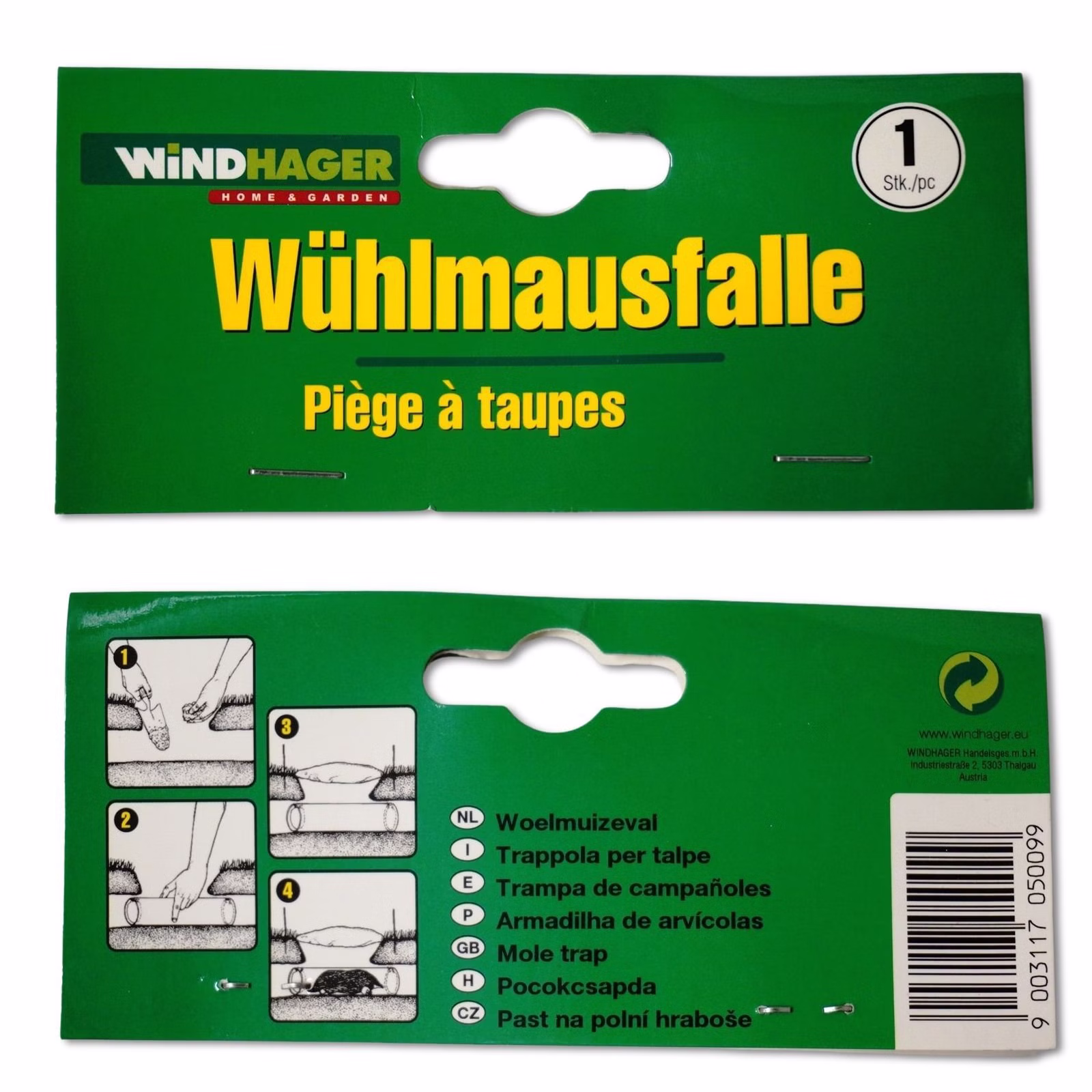 Bild der Windhager Wühlmausfalle Bild der Wühlmausfalle