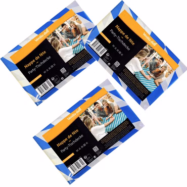 Bild von 3 Party-Tischdecken in Verpackung