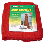 Frontalaufnahme Jutegewebe in Rot