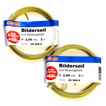 Bild mit 2 Bilderseilbändern 2mm Durchmesser