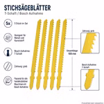 Bild der 5 Stichsägeblätter des Sets Bild der 5 Stichsägeblätter des Sets