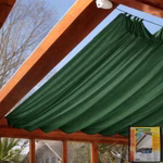 Sonnensegel 270x140 cm Grün für Seilspannmarkise Pergola inkl. 20 Laufhaken