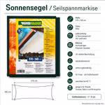 Bild des Windhager Sonnensegels in Dunkelgrün Bild des Windhager Sonnensegels in Dunkelgrün