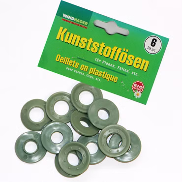 Bild der windhager Kunststoffösen in Verpackung